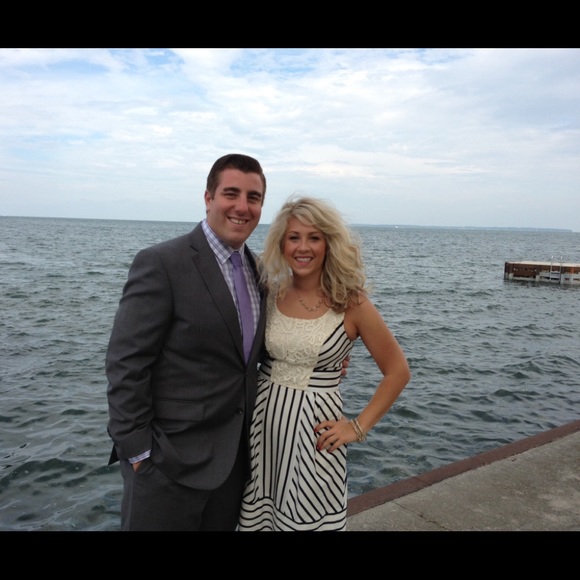 Anthropologie Blue and white stripe dress - Picture 3 of 3